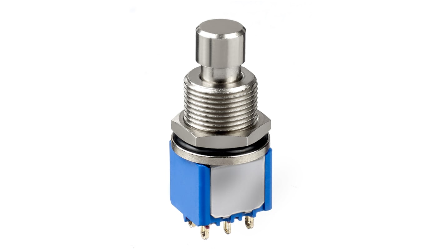 APEM Push Button Switch, Latching, Through Hole, 6.5mm Cutout, DPDT, 30V dc
