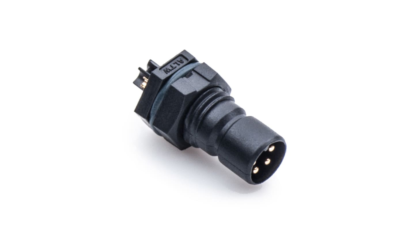 Amphenol HS-Lok Q8 Rundsteckverbinder Stecker 2-polig / 5.0A Frontmontage, Lötanschluss IP68