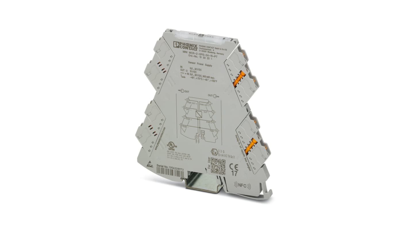 Phoenix Contact MINI MCR Series Signal Conditioner, Voltage Input, Voltage Output, 9.6 → 30V dc Supply, ATEX