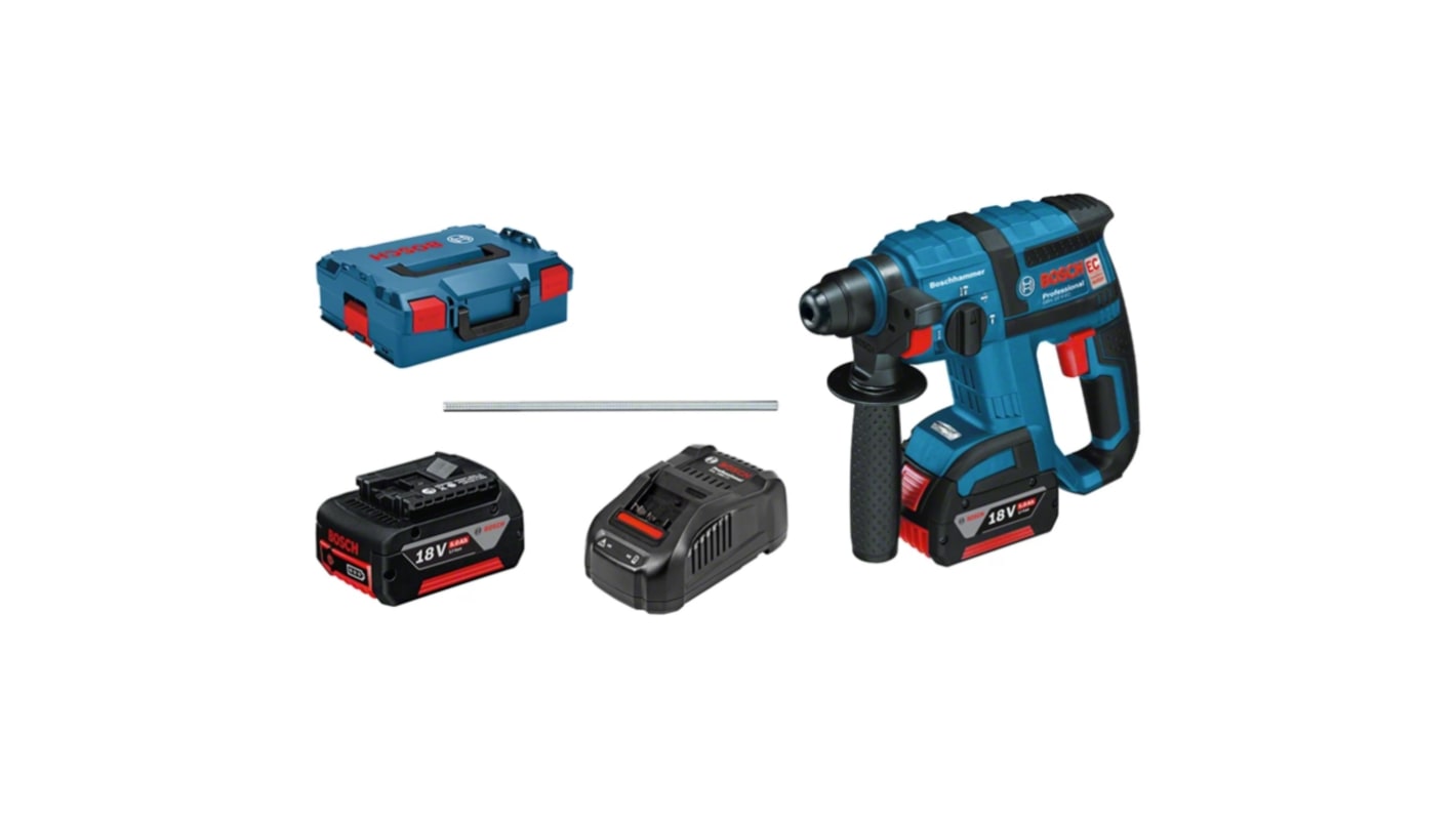 Bosch GBH SDS Plus 18V Cordless Hammer Drill Li-Ion, Euro Plug