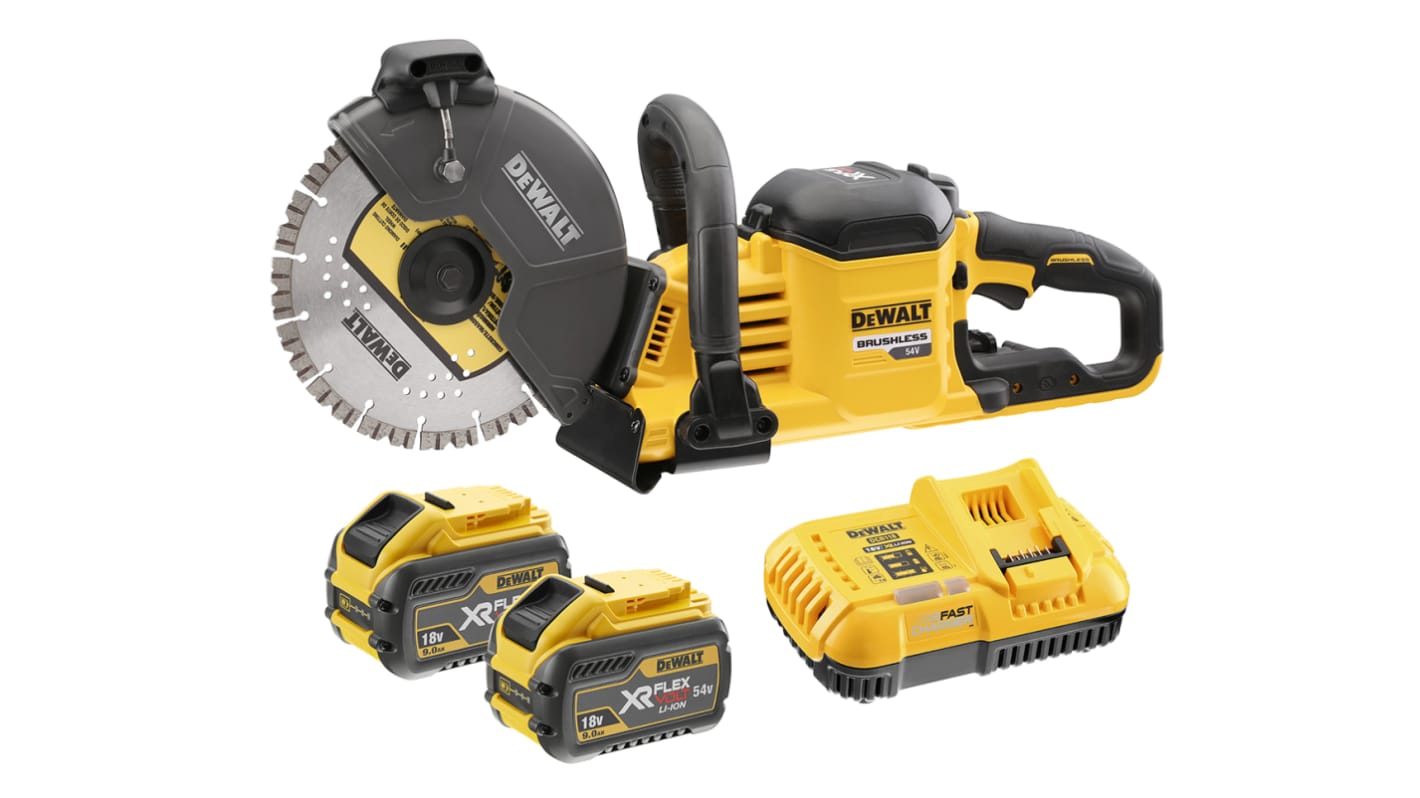 DeWALT DCS690X2 Li-Ion Akku Bürstenmotor Kreissäge, Ø 9Zoll / 6600U/min, UK-Netzstecker