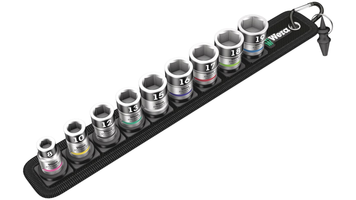 Wera 10-Piece Metric 3/8 in Standard Socket Set , 6 point