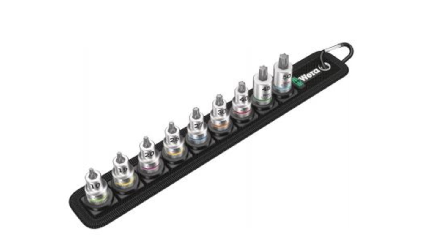 Wera 9-Piece 3/8 in Bit Socket Set , Torx Bit