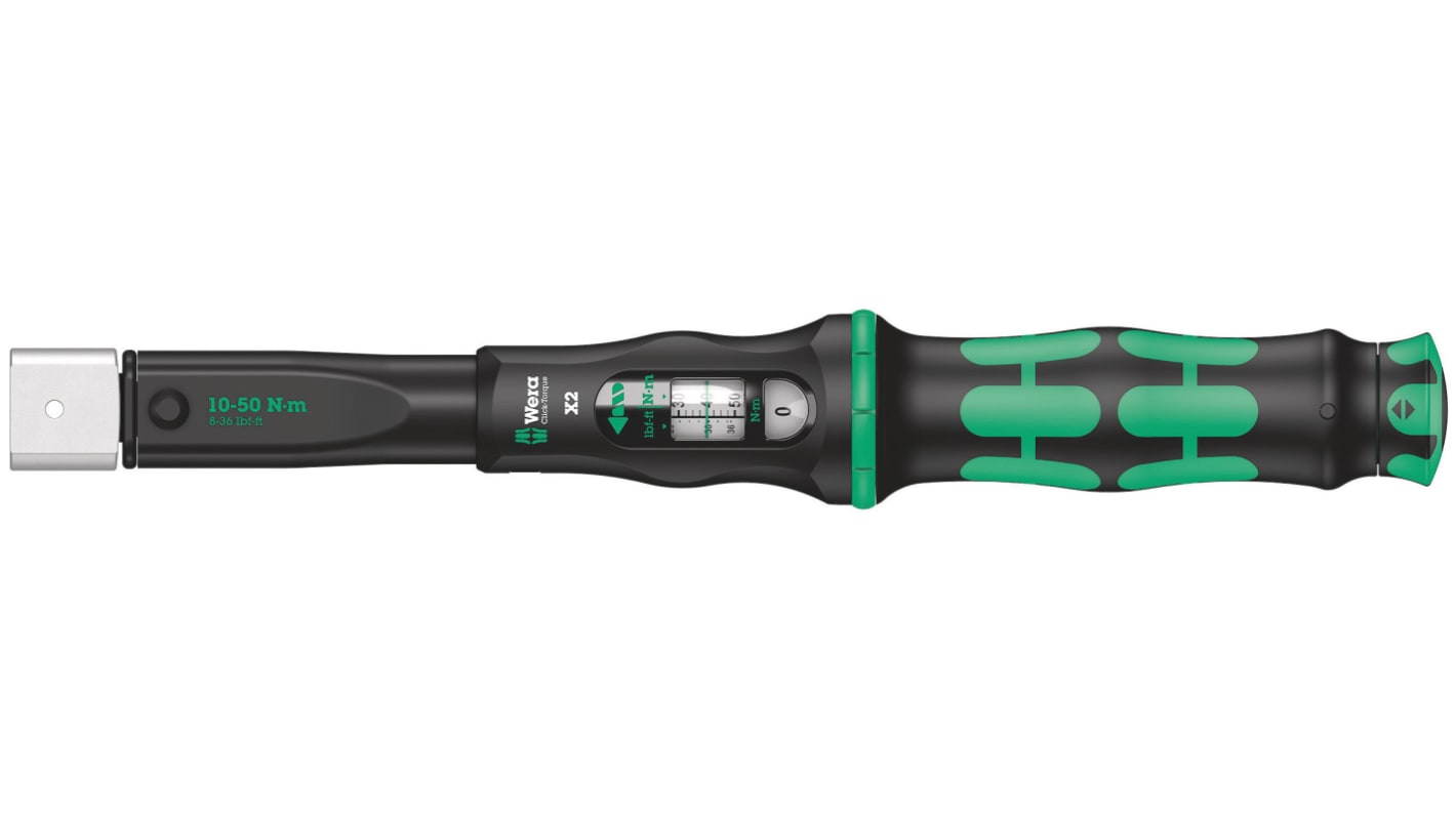 Klucz dynamometryczny zapadkowy 10 → 50Nm Wera Kwadratowy ±3% 9 x 12mm