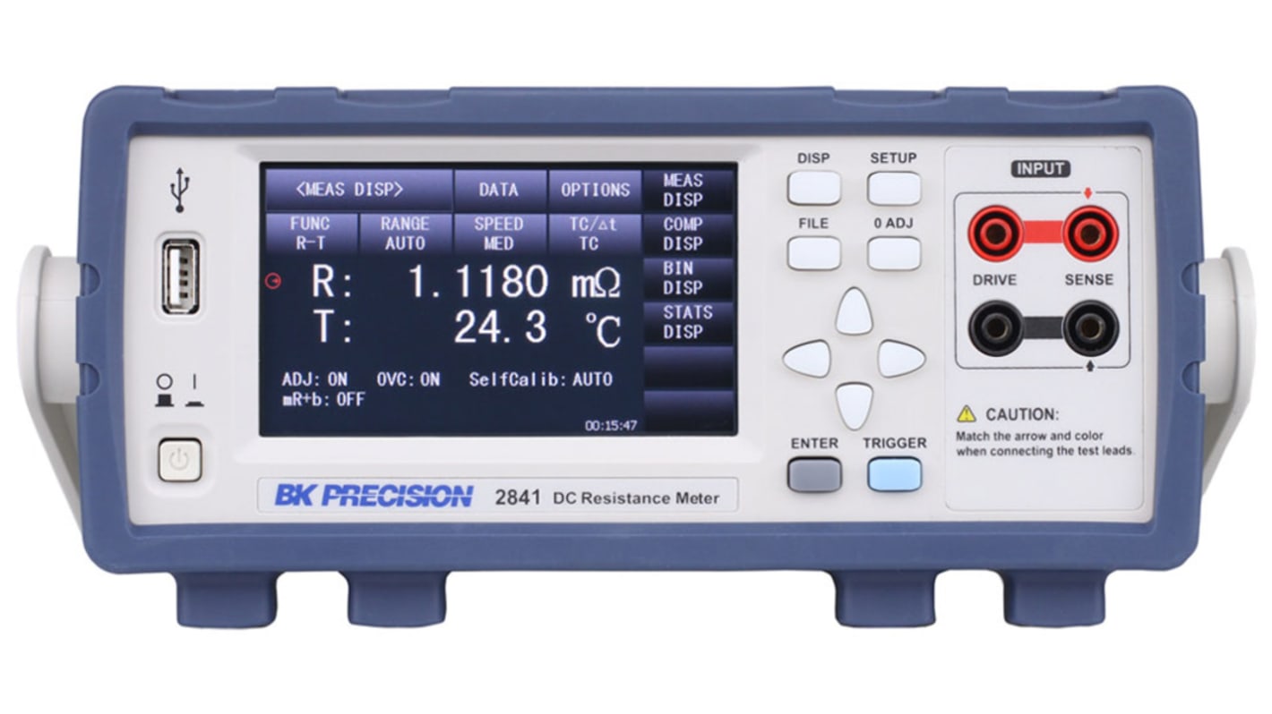 BK Precision 2841 Ohmmeter, 100 MΩ Max, 100nΩ Resolution, 4 Wire