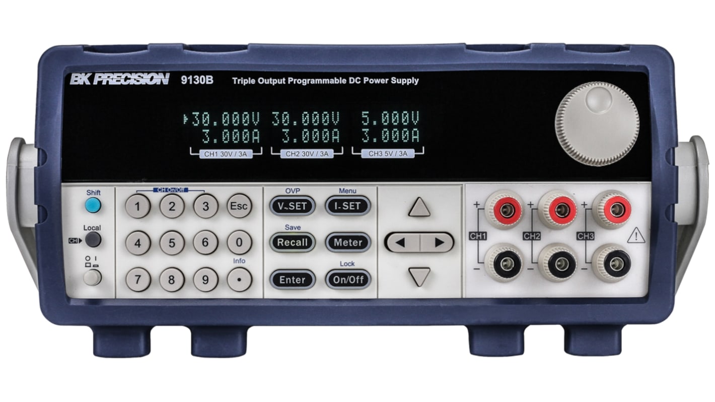 BK Precision Digital Bench Power Supply, 0 → 60V, 3A, 3-Output, 375W - RS Calibrated