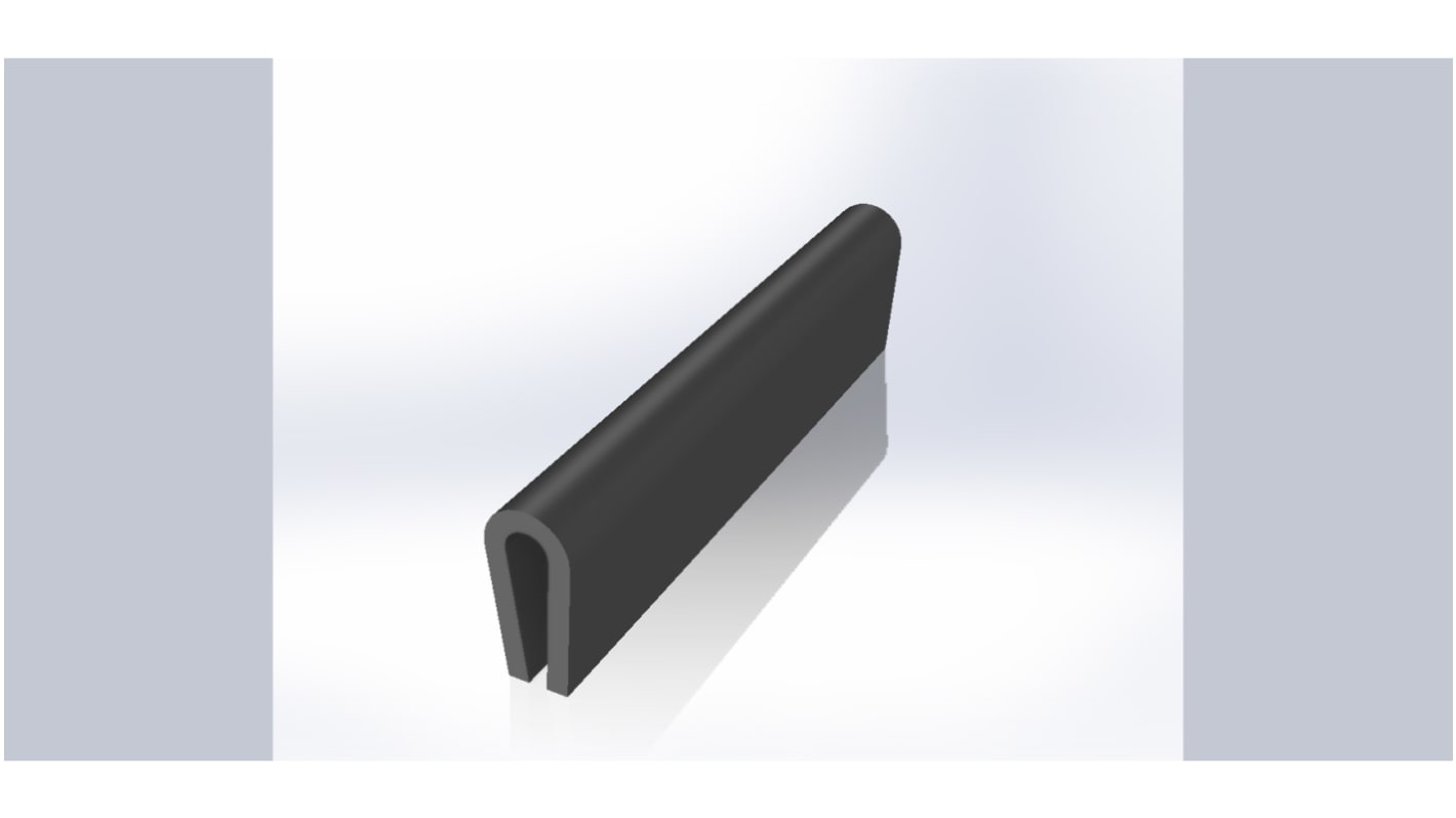 Protezione bordi RS PRO in EPDM, col. Nero, 20m x 13 mm x 6mm