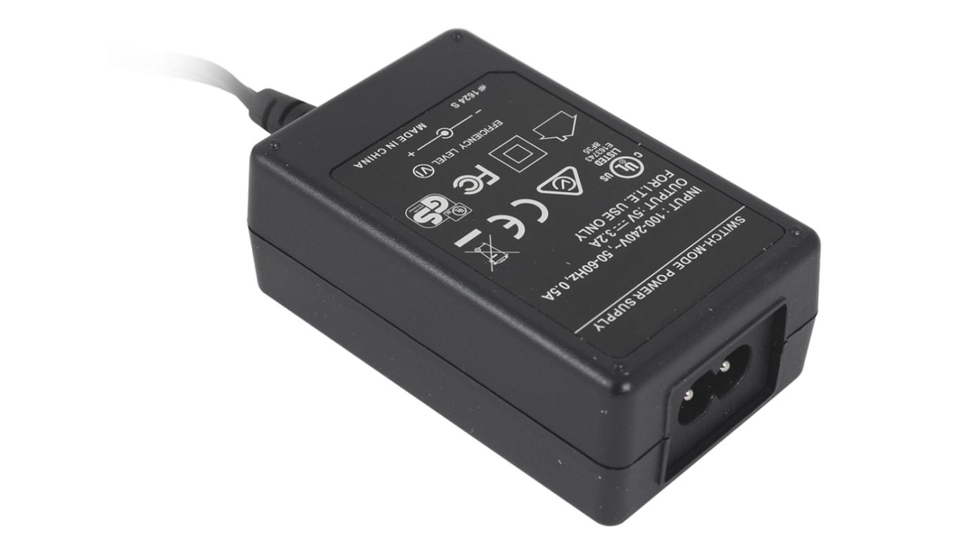 Adattatore AC/DC RS PRO 5V cc, 0 → 3.2A