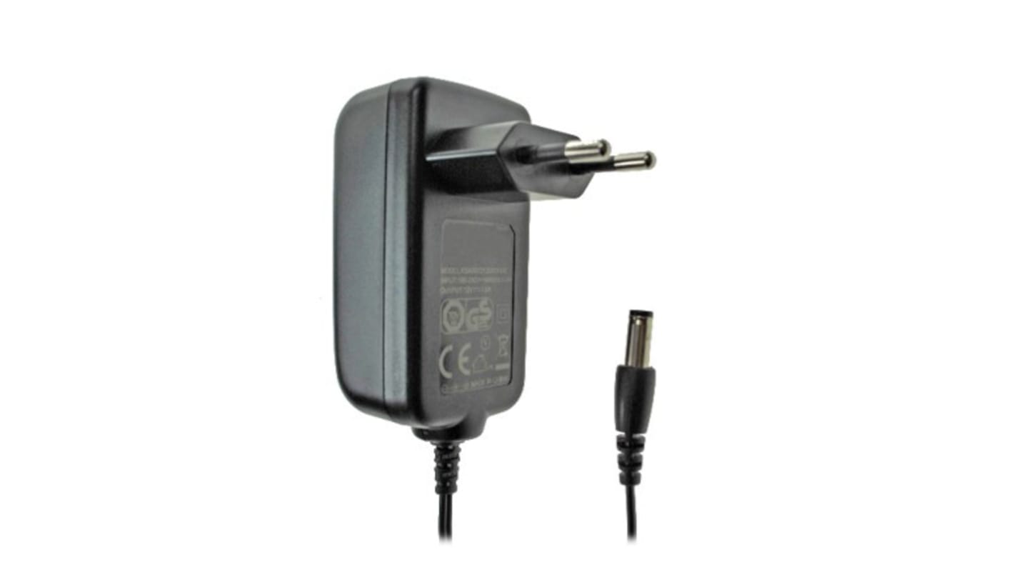 RS PRO 7.5W Plug-In AC/DC Adapter 15V dc Output, 500mA Output