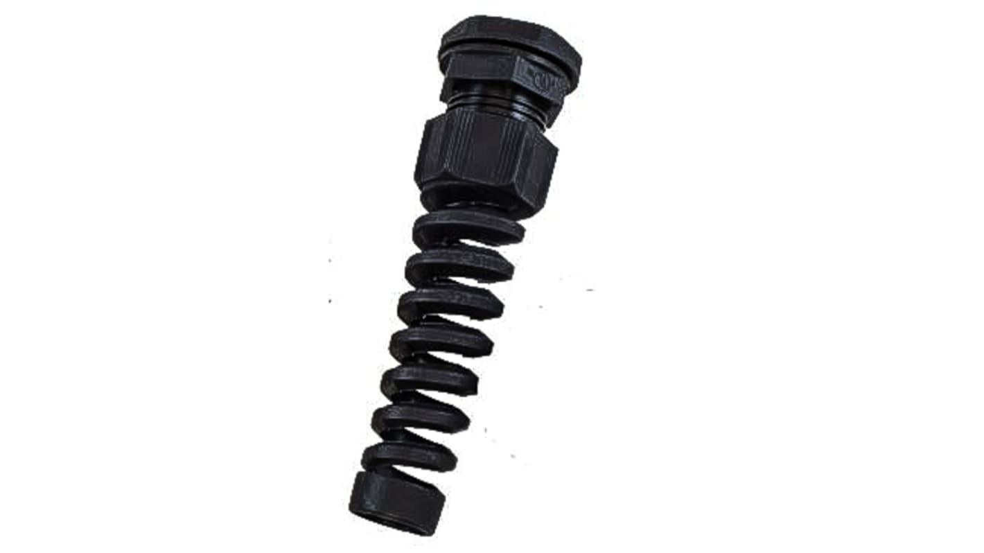 Kabelová průchodka PPS13 BK080 PA 6, IP66, IP68 PG13.5 Alpha Wire