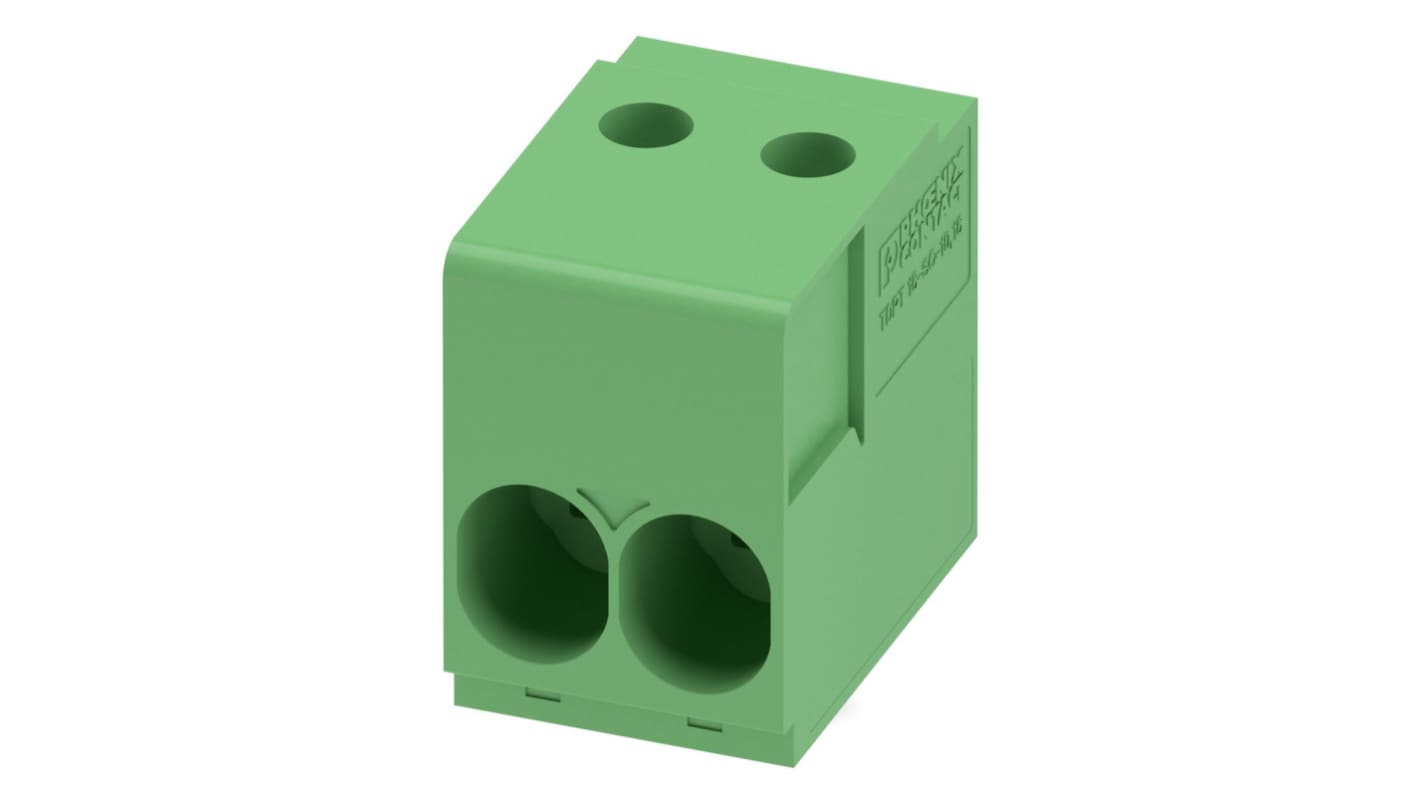 フエニックスコンタクト TDPT 16/ 2-SC-10.16-ZB 基板用端子台, 76A, 1000 V, 10.16mmピッチ, 1列, 2極