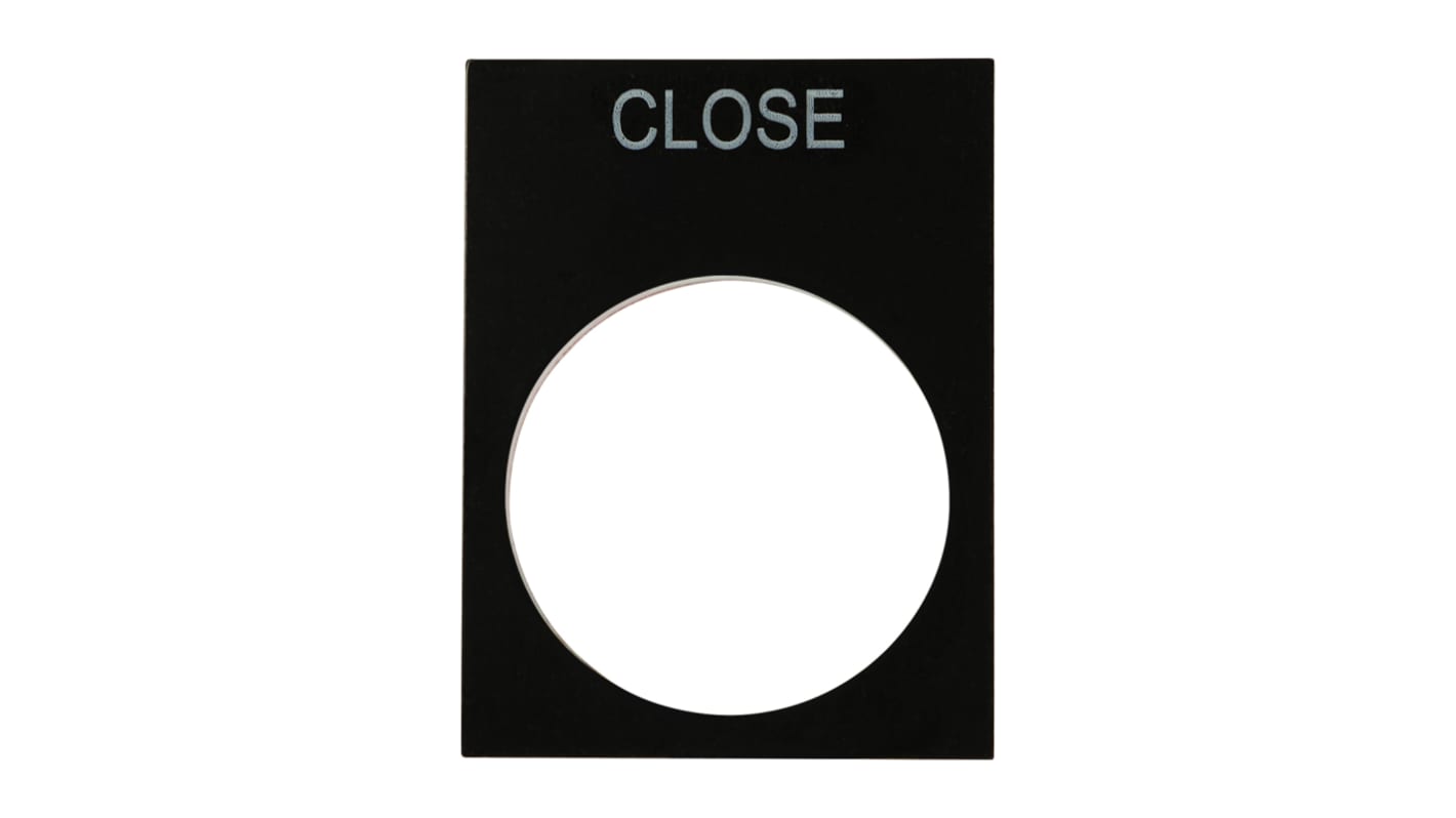 RS PRO Legend Plate for Use with Ptec Push Button, Close