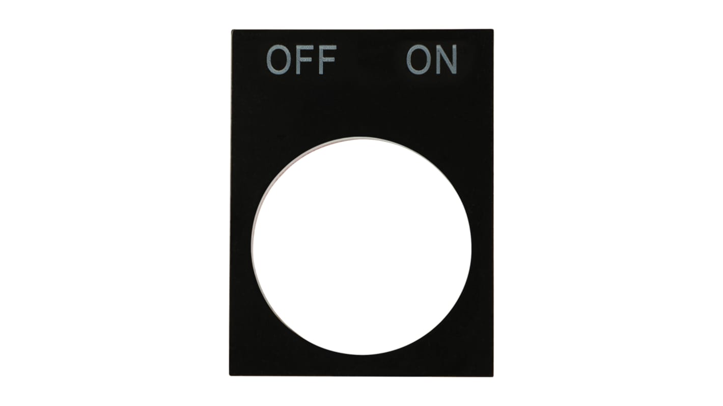 RS PRO Legend Plate for Use with Ptec Push Button, Off - On