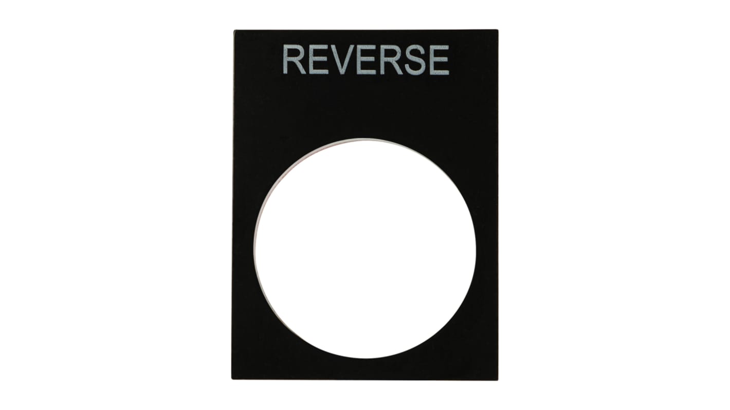 RS PRO Legend Plate for Use with Ptec Push Button, Reverse