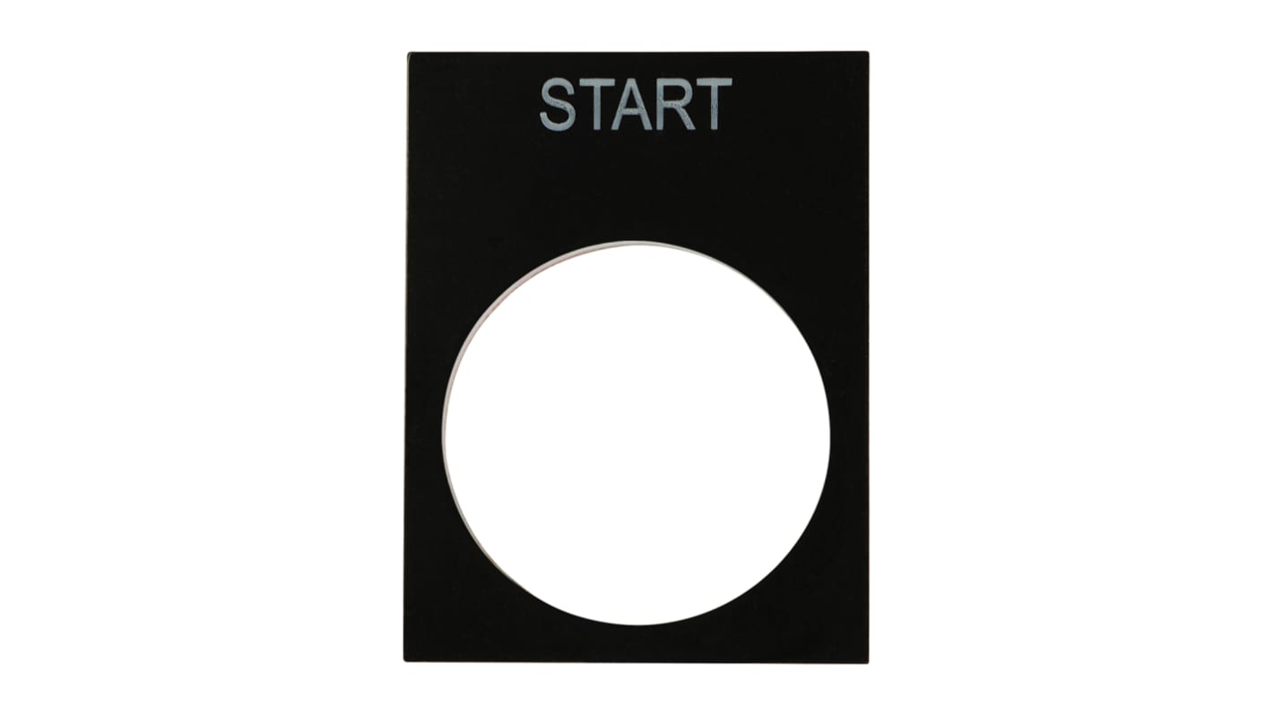 RS PRO 按钮标识牌, "Start"文字, 用于Ptec 按钮