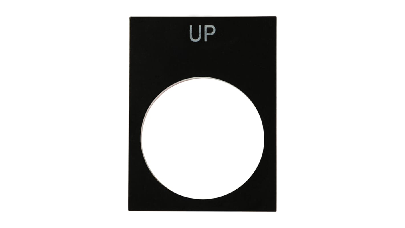 RS PRO Legend Plate for Use with Ptec Push Button, Up
