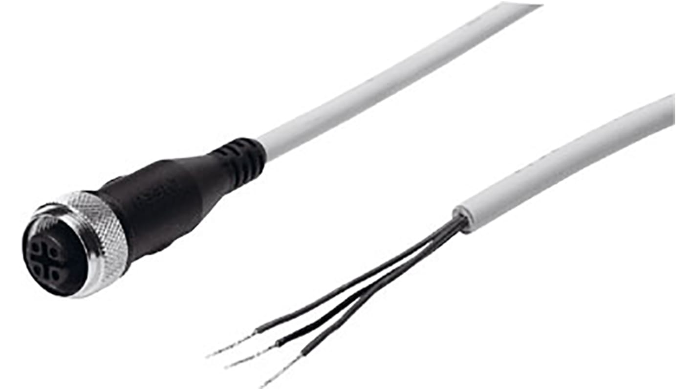 Festo Connecting Cable Pneumatic Sensor, IP65, IP67, IP68, 0 → 250 V ac/dc, SIM-M12, 159429