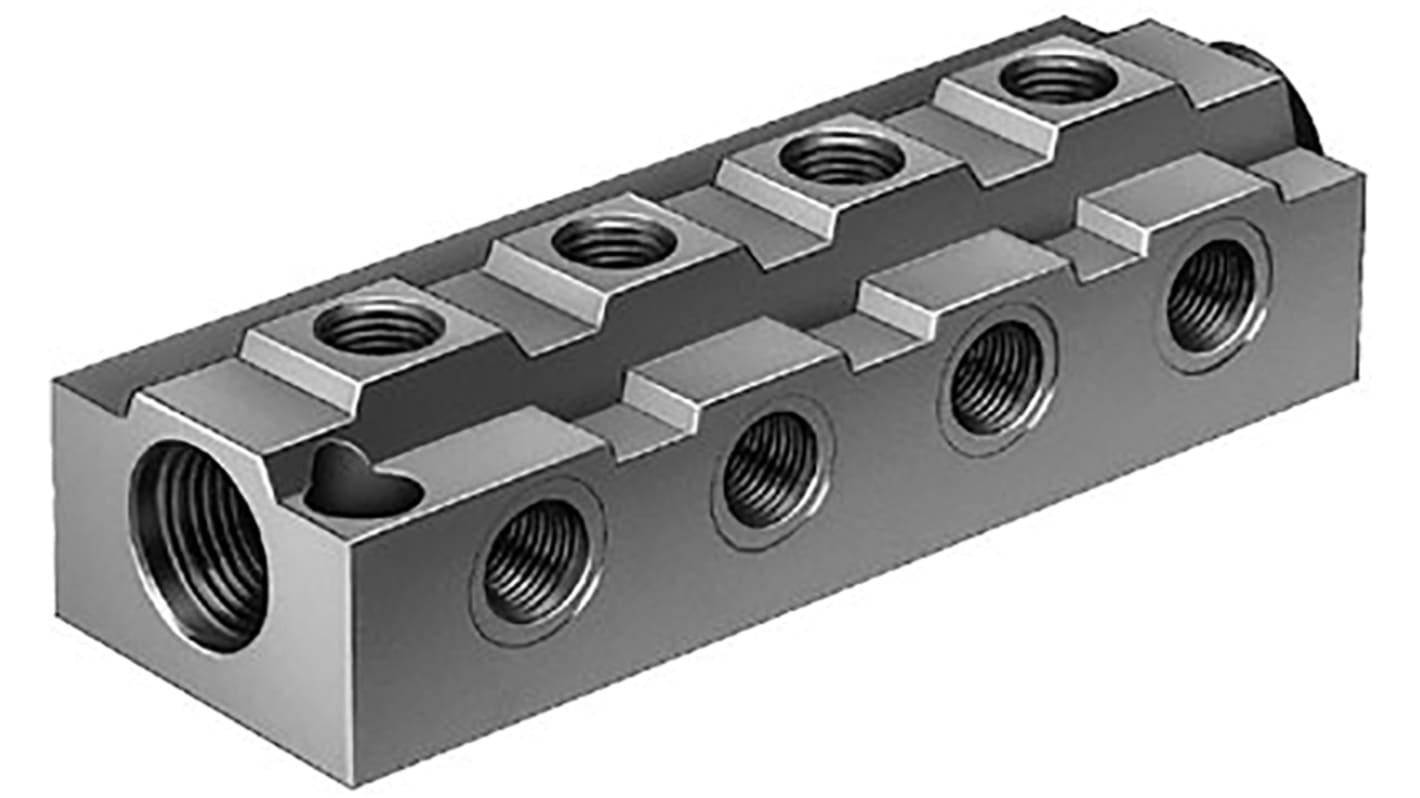 Festo 汇流板, G 1/4，G 3/8接口, 铝主体, FR-8系列
