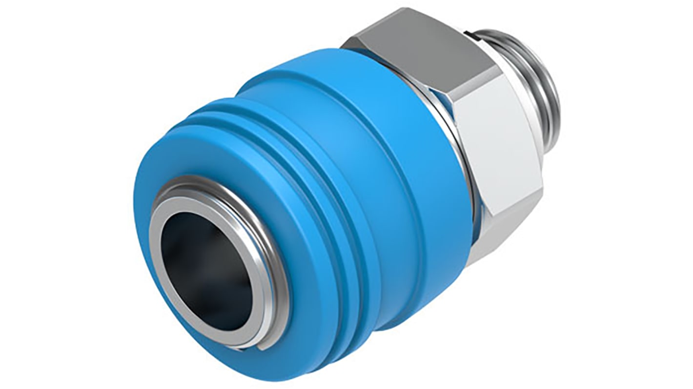 Festo Brass Male Pneumatic Quick Connect Coupling, G 1/4 Male 8mm G 1/4