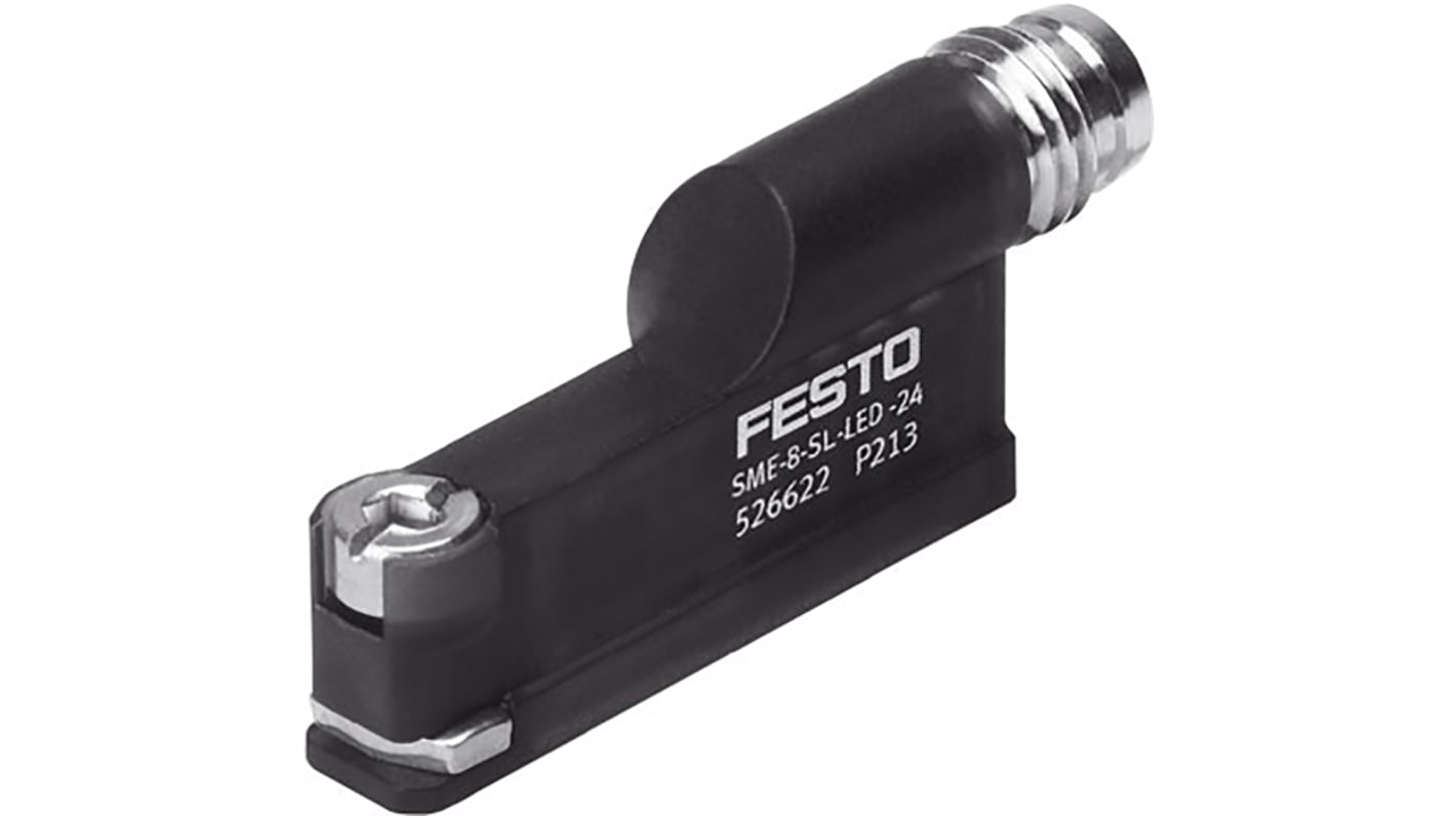 Festo Proximity Sensor Pneumatic Position Detector, IP65, IP67, 10 to 30V ac/dc, NO Operation, SME-8, with LED
