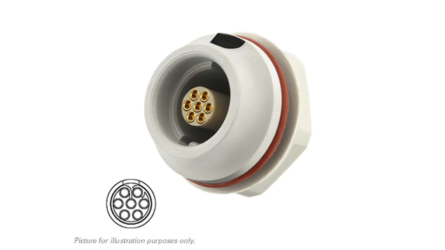 Souriau Sunbank by Eaton Circular Connector, 7 Contacts, Front Mount, Socket, Female, IP68, JMX Series