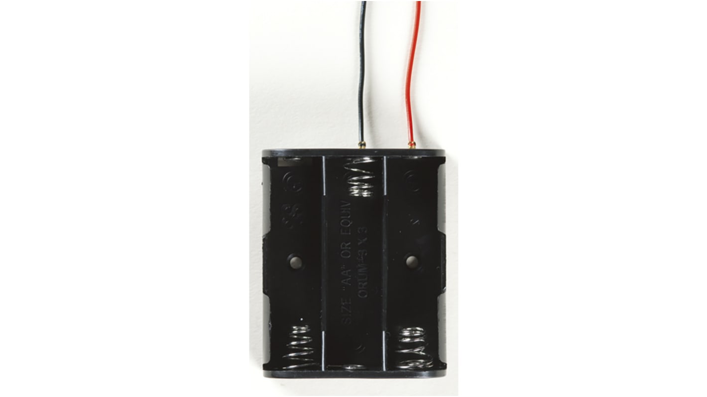 Takachi Electric Industrial AA Battery Holder, Button & Leaf Spring Contact