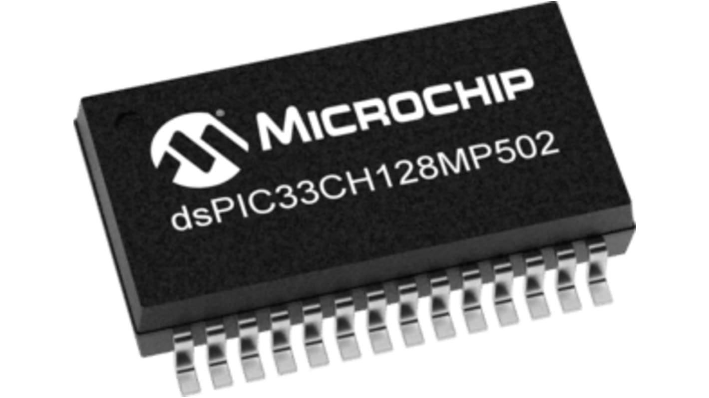 Mikroprocesor DSPIC33CH128MP502-I/SS dsPIC33CH 16bitů DSP, MCU 180 MHz, 200 MHz, počet kolíků: 28, SSOP