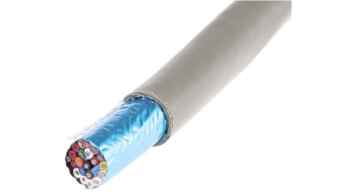Alpha Wire ProTekt Series Data Cable, 15 Cores, 0.23 mm², Screened, 24 AWG, 100m, Screened Shield