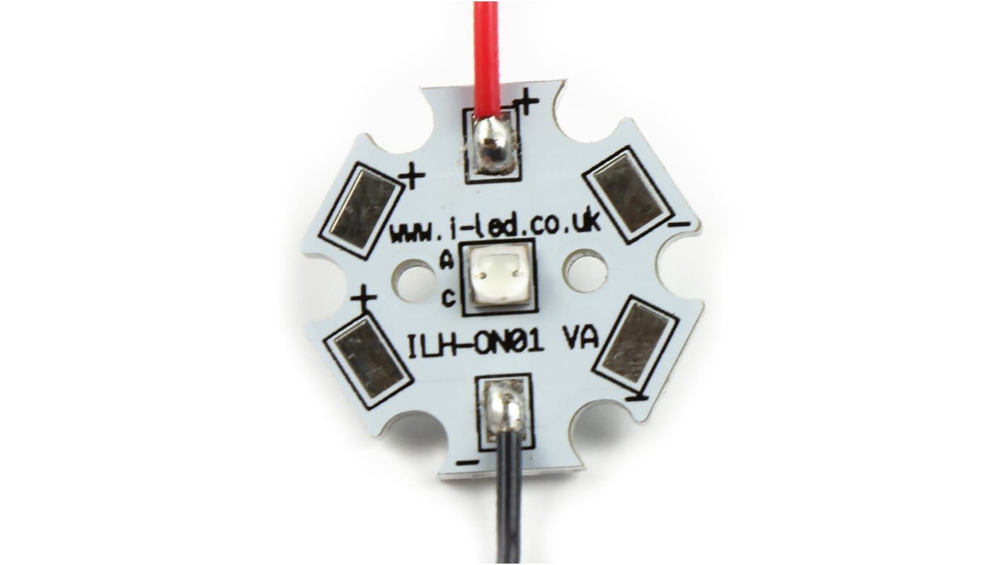 ILS ILH-OG01-QW90-SC221-WIR200., OSLON 1 LED Array, 1 White LED (3500K)