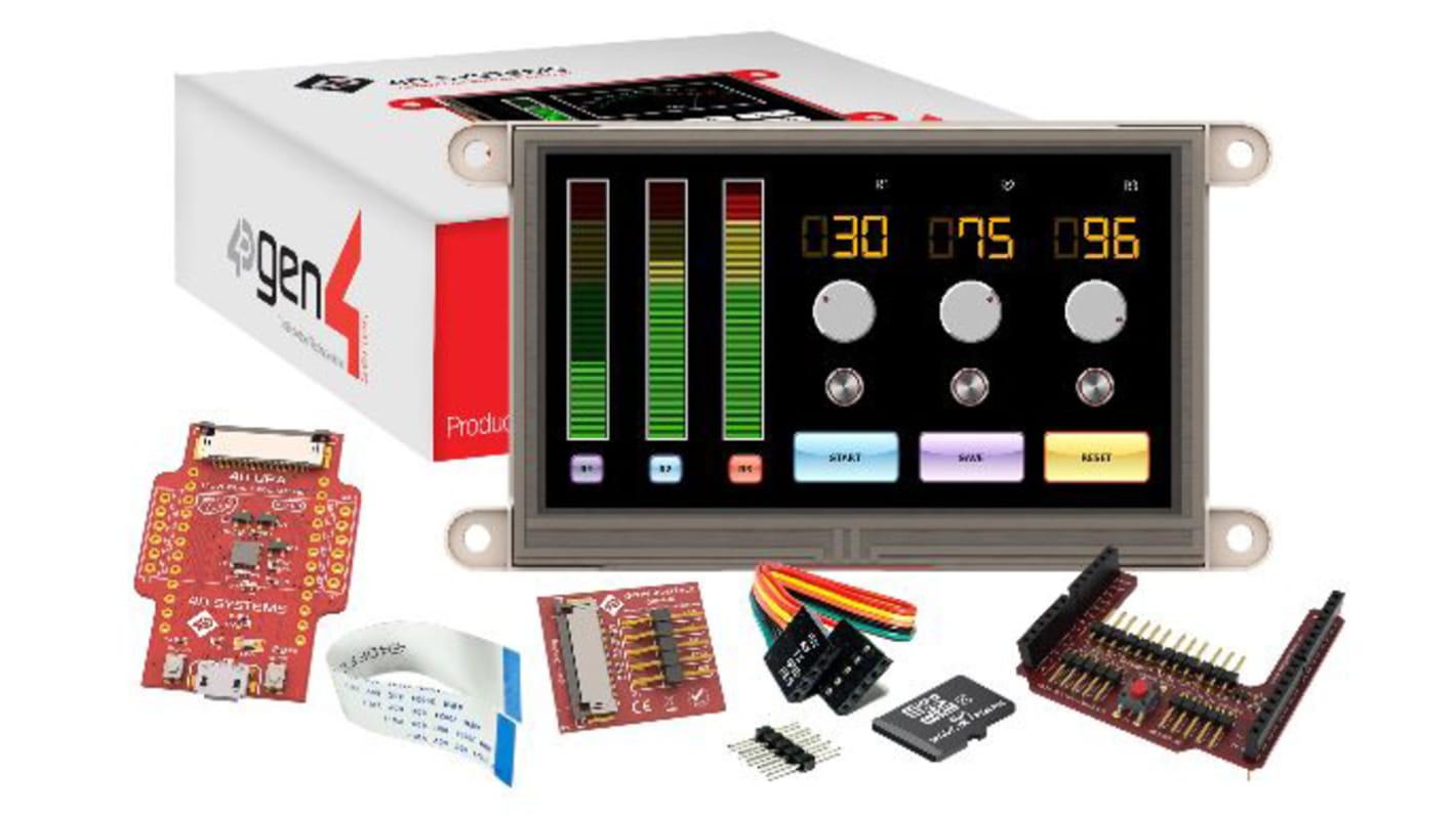 Afficheur 4.3pouces 4D Systems gen4 avec Ecran tactile résistif pour Arduino