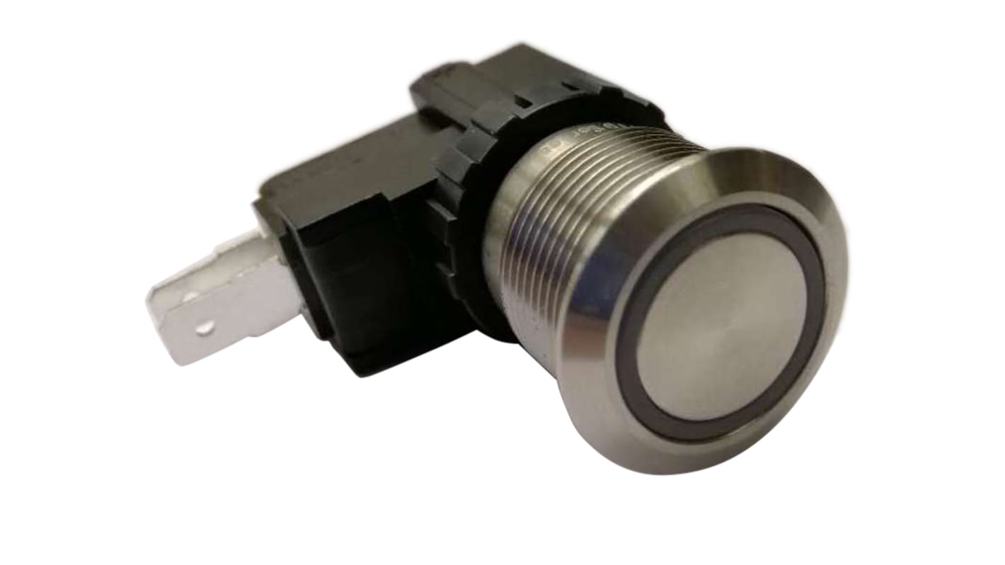 RS PRO Push Button Switch, Latching, Panel Mount, 19.1mm Cutout, SPDT, 250 / 125V ac, IP67