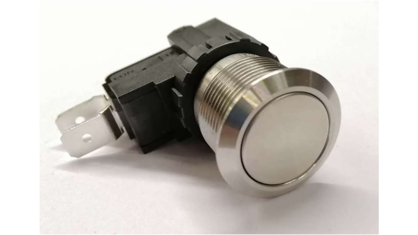 RS PRO Push Button Switch, Latching, Panel Mount, 19.1mm Cutout, SPDT, 250 / 125V ac, IP67