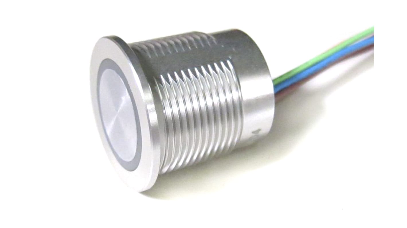RS PRO Illuminated Piezo Switch, Momentary, IP68