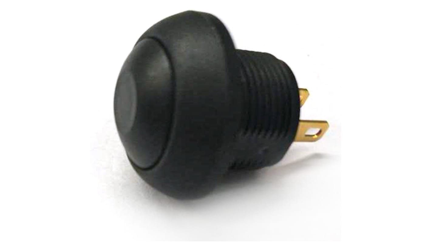 RS PRO Miniature Push Button Switch, 13.6mm Cutout, SPST, 125 V ac @ 125 mA, 32 V ac @ 400 mA, 50 V dc @ 200 mA, IP68