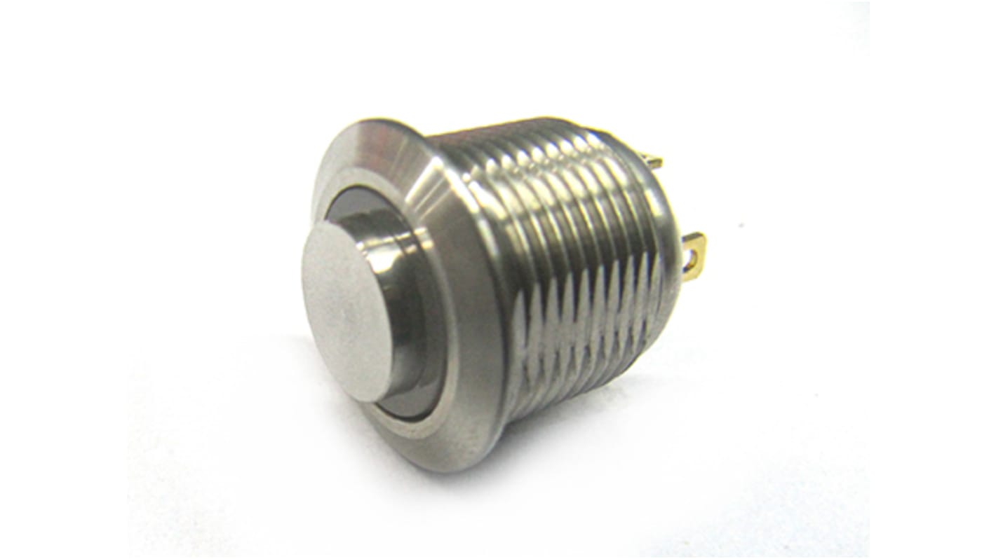 RS PRO Illuminated Push Button Switch, Momentary, Panel Mount, 16mm Cutout, SPST, Red LED, 36V dc, IP67