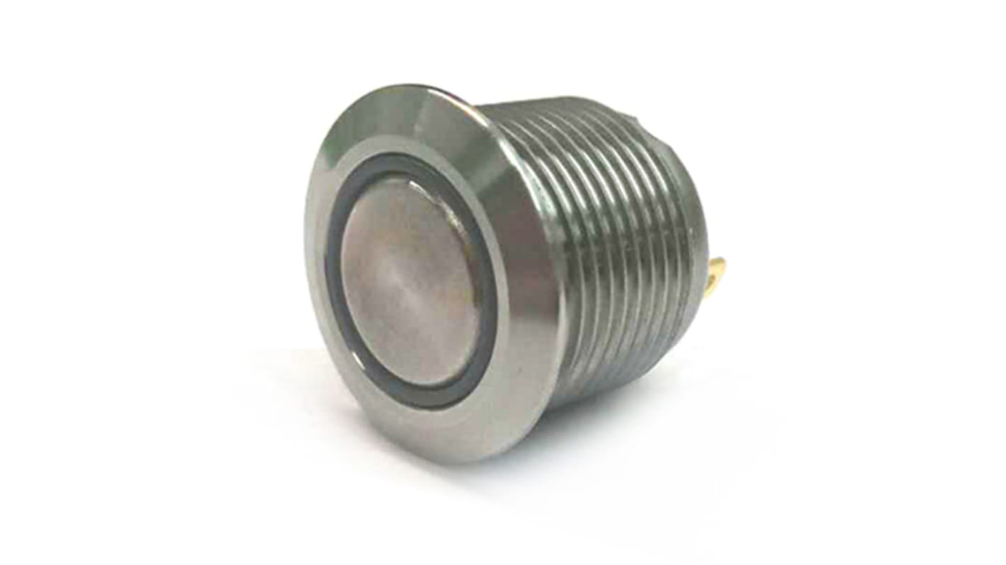 RS PRO Push Button Switch, Momentary, Panel Mount, 16mm Cutout, SPST, 36V dc, IP67