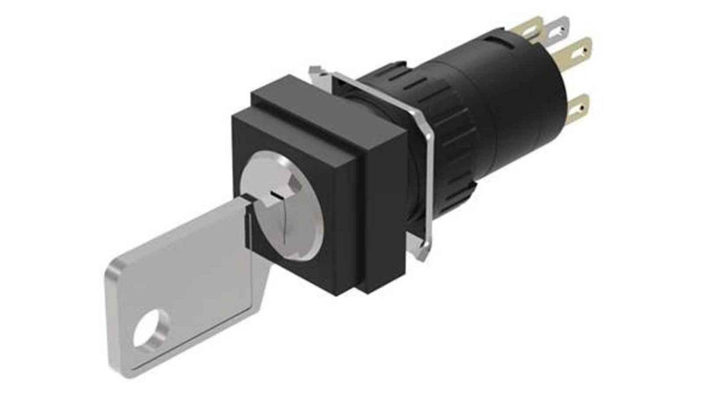 EAO IP65 Keylock Switch, NC/NO, 5 A 2-Way Standard-Key