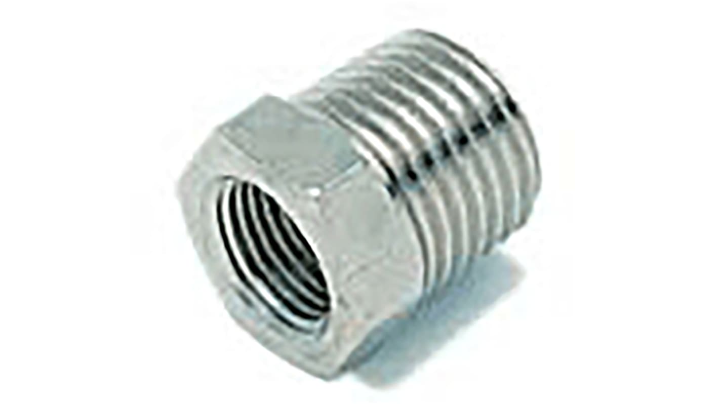 RS PRO Brass Pipe Fitting, Straight Threaded Reducer, Male 1/2in to Female 3/8in