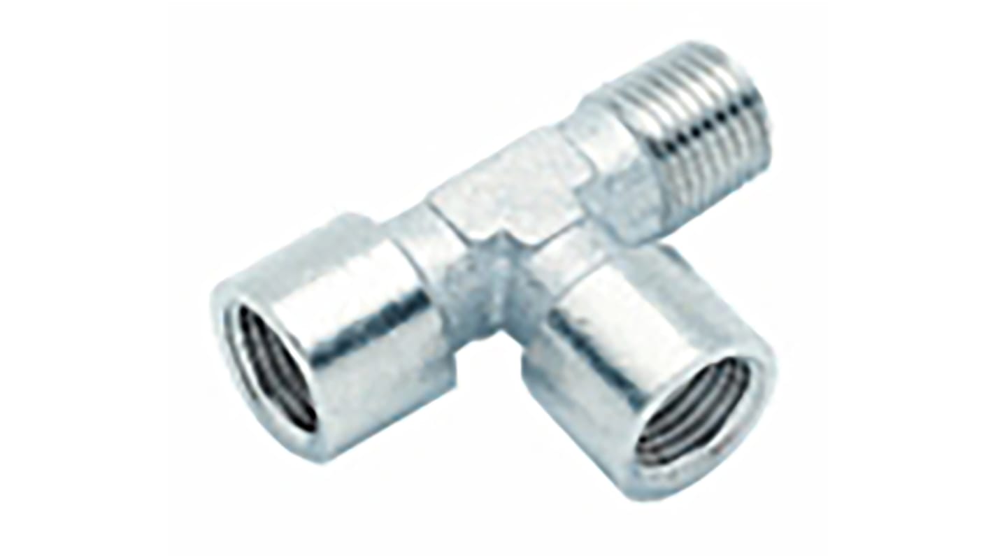 RS PRO Brass Pipe Fitting, Tee Threaded Equal Tee 1/2in to Female 1/2in