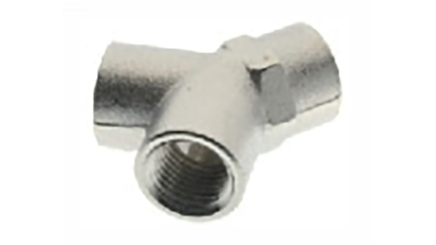 RS PRO Brass Pipe Fitting, Tee Threaded Equal Tee 1/2in to Female 1/2in