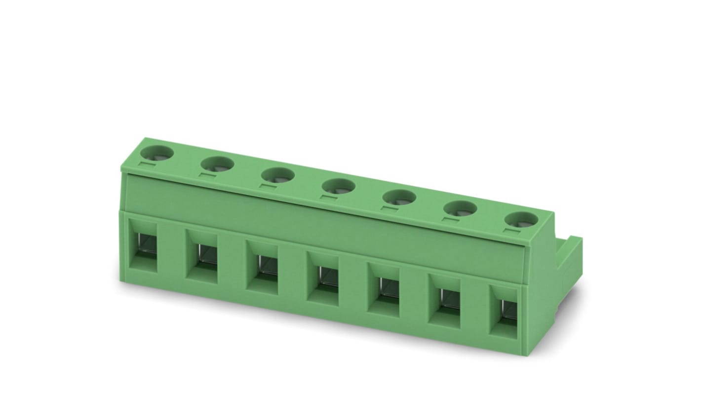 Phoenix Contact, 7.62mm Pitch, GMSTB 2.5/ 7-ST-7.62, 7 Way, , Pluggable Terminal Block, Plug, Cable Mount, Screw
