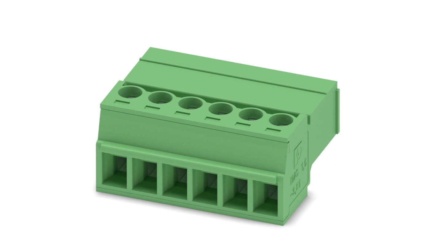 Morsettiera collegabile Phoenix Contact Maschio a 6 vie, 1 fila, passo 3.81mm, Montaggio su cavo