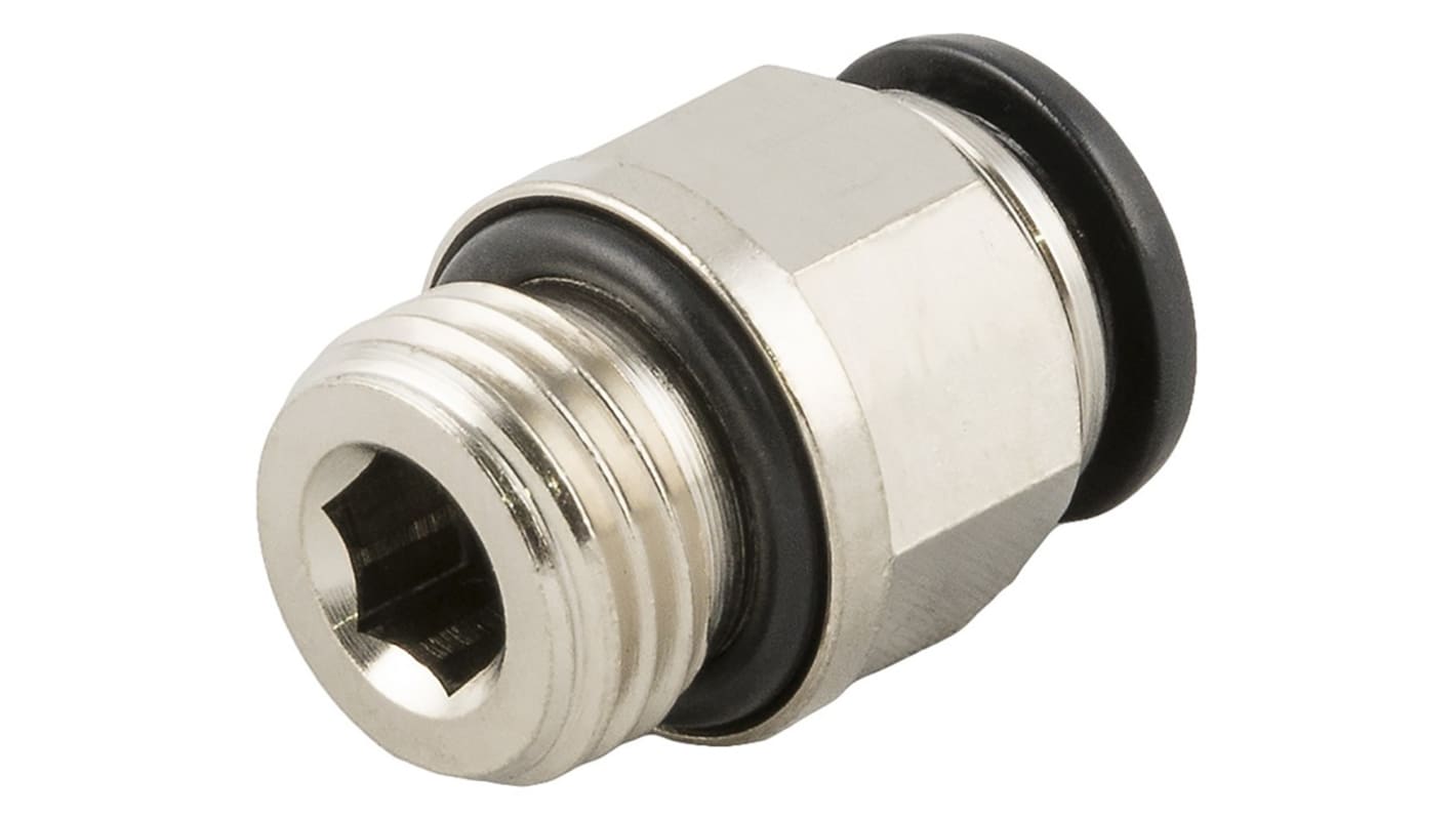 RS PRO G1/4 Stecker x 4-mm-Steckanschluss Steckfitting, Gewinde-zu-Rohr, Messing, 20 bar