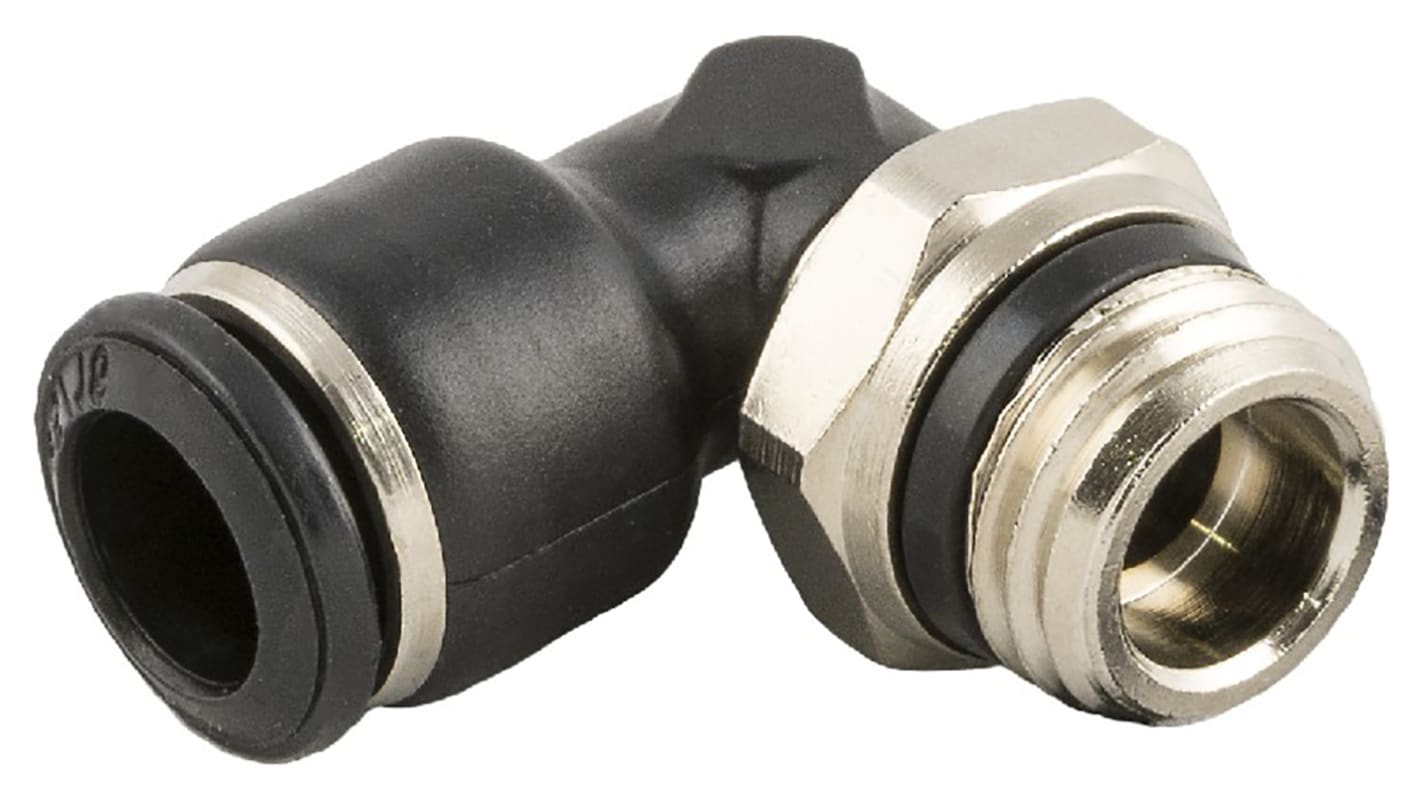 RS PRO Push-in Fitting, R 3/8 Male to Push In 6 mm, Threaded-to-Tube Connection Style