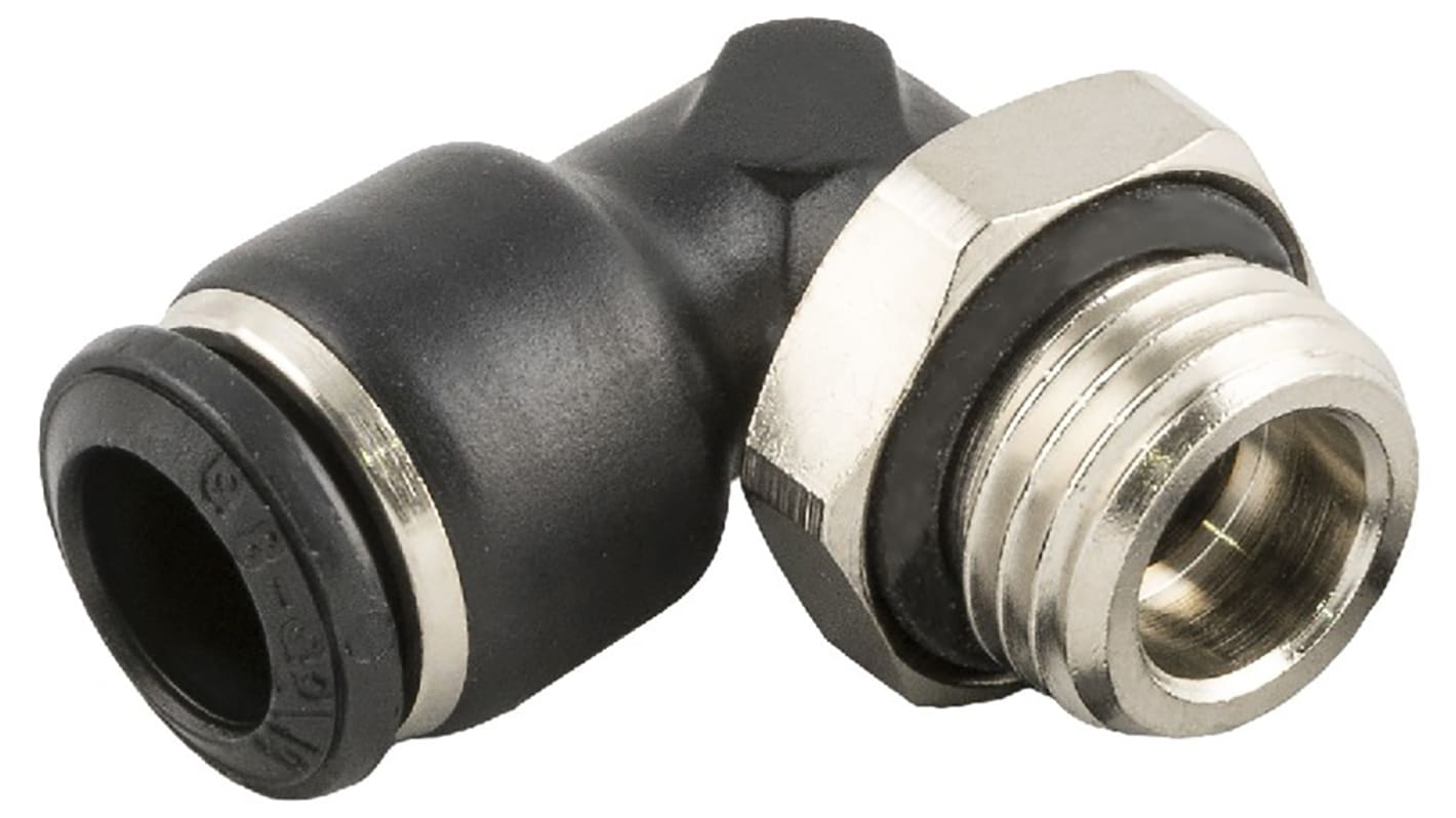 RS PRO Push-in Fitting, R 3/8 Male to Push In 8 mm, Threaded-to-Tube Connection Style