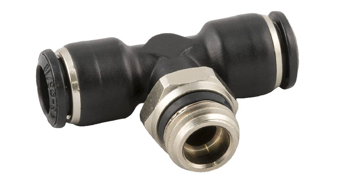 RS PRO Push-in Fitting, Push In 8 mm to Push In 8 mm, Threaded-to-Tube Connection Style