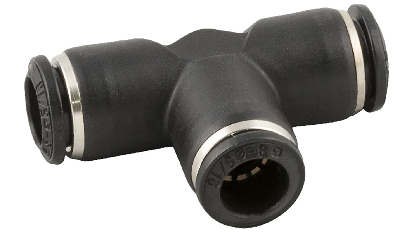 RS PRO Push-in Fitting Push In 4 mm, Push In 6 mm to Push In 6 mm, Tube-to-Tube Connection Style