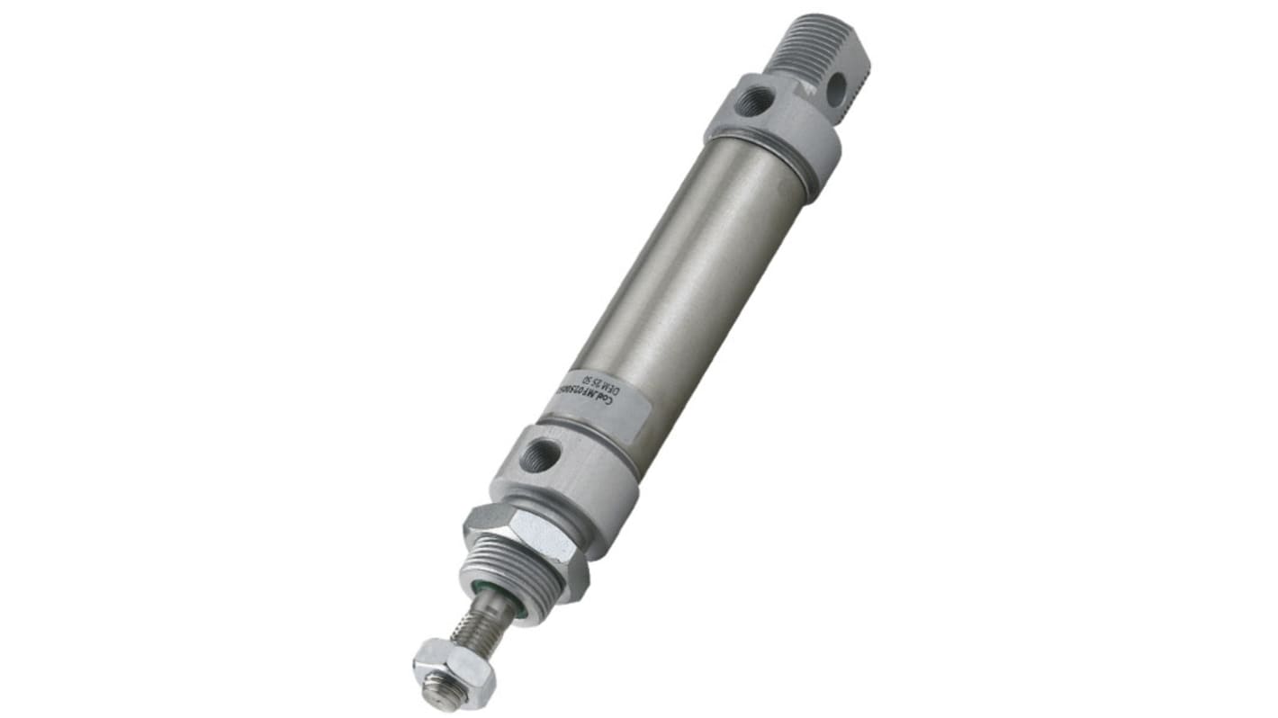 RS PRO Roundline Cylinder - 16mm Bore, 160mm Stroke, Double Acting