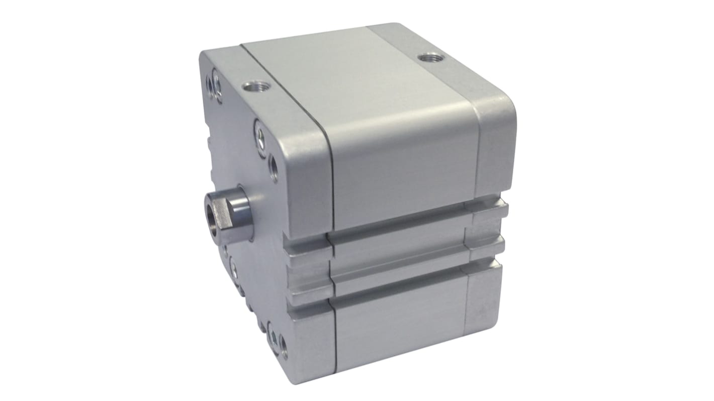 RS PRO Pneumatic Compact Cylinder - 80mm Bore, 80mm Stroke, Double Acting