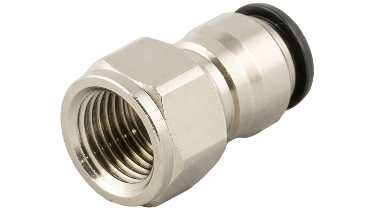 RS PRO Push-in Fitting, G 3/8 Female to Push In 12 mm, Threaded-to-Tube Connection Style